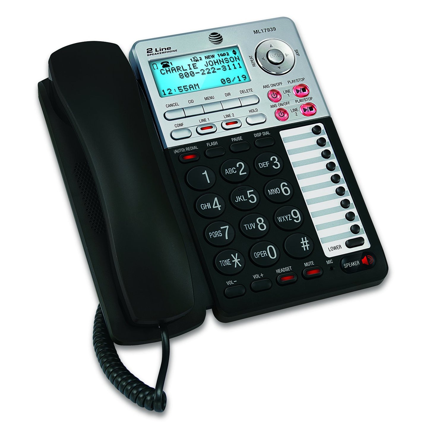 AT&T ML17939 ML17939 Two-Line Speakerphone with Caller ID and Digital Answering System (ATTML17939)