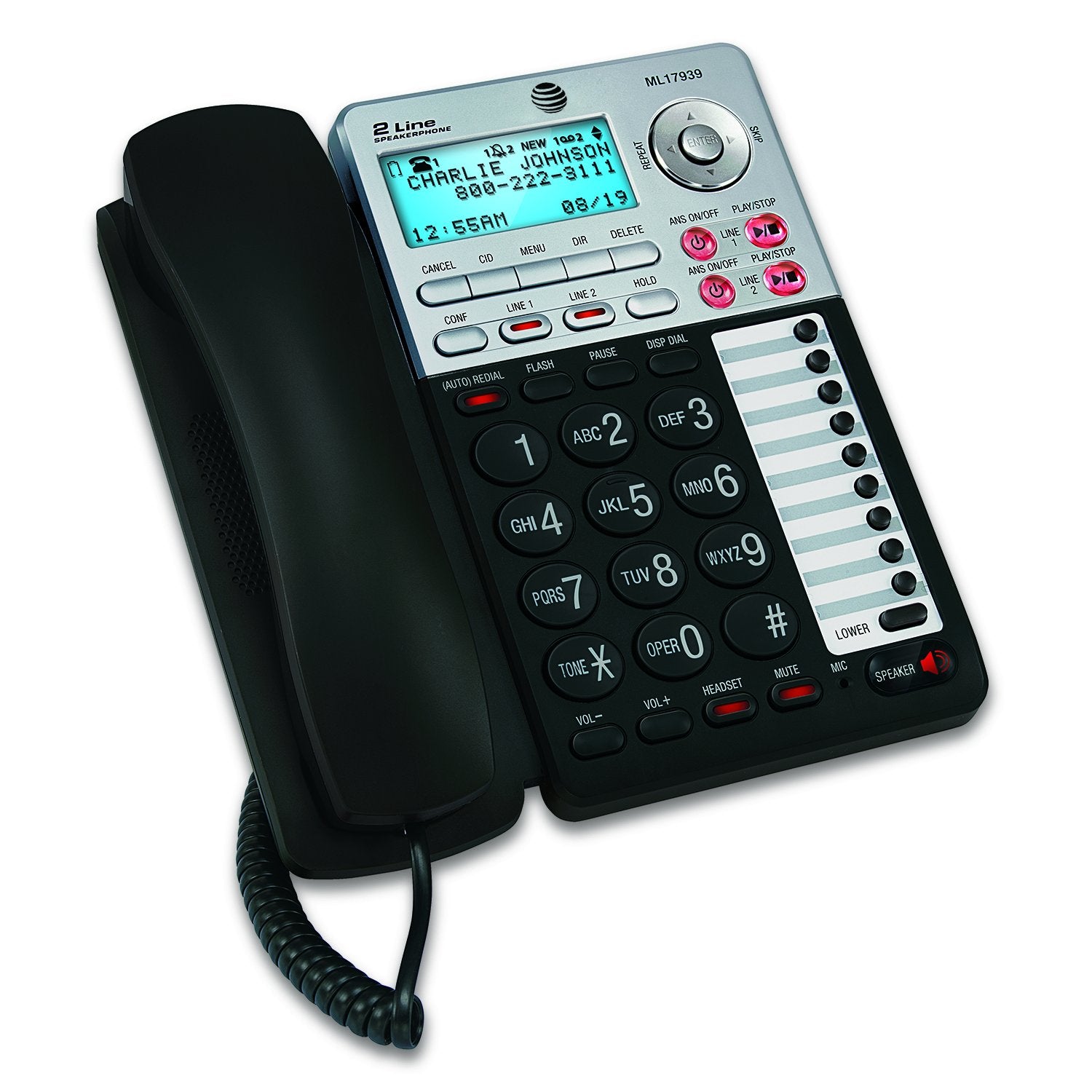 AT&T ML17939 ML17939 Two-Line Speakerphone with Caller ID and Digital Answering System (ATTML17939)