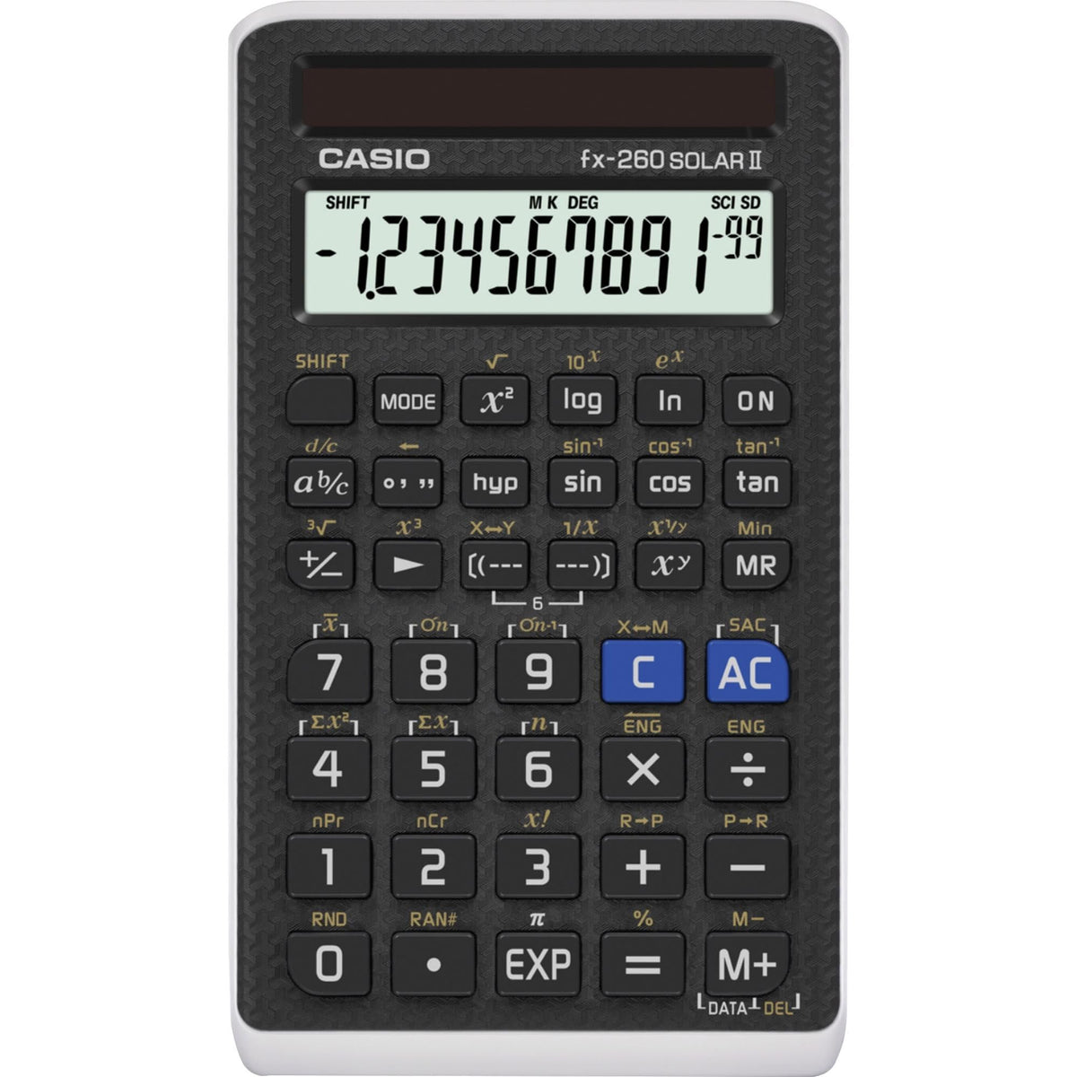 Casio fx-260SOLARII 1-Line Scientific Calculator, Black