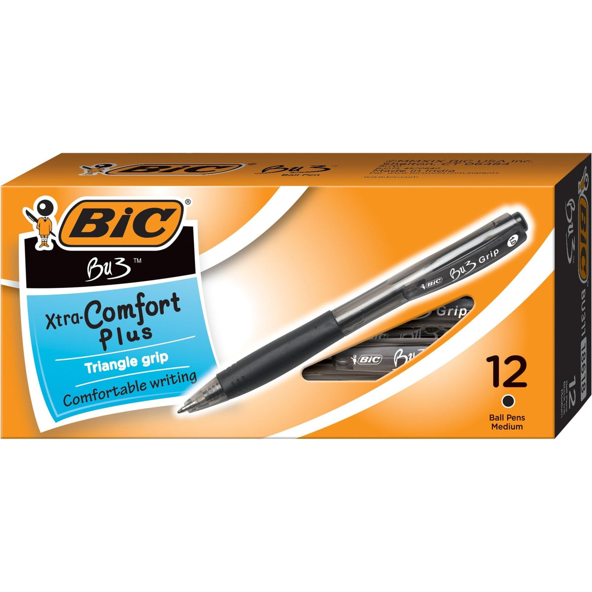 BIC Ballpoint Retractable Pens (BU311BK), Black