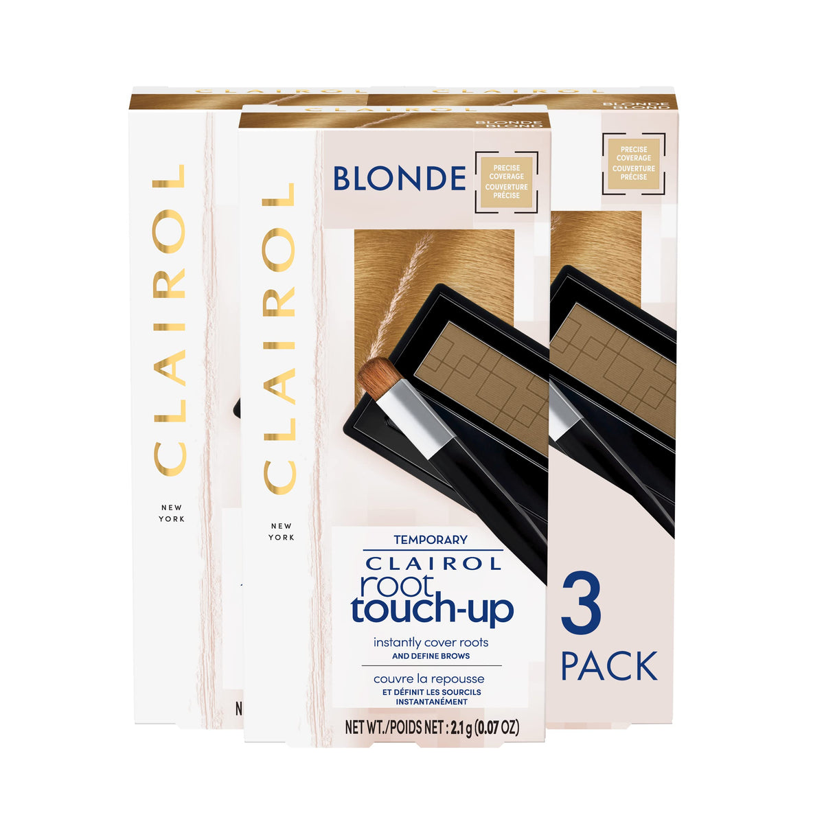 Clairol Root Touch-Up Concealing Powder, Blonde, 3 Count