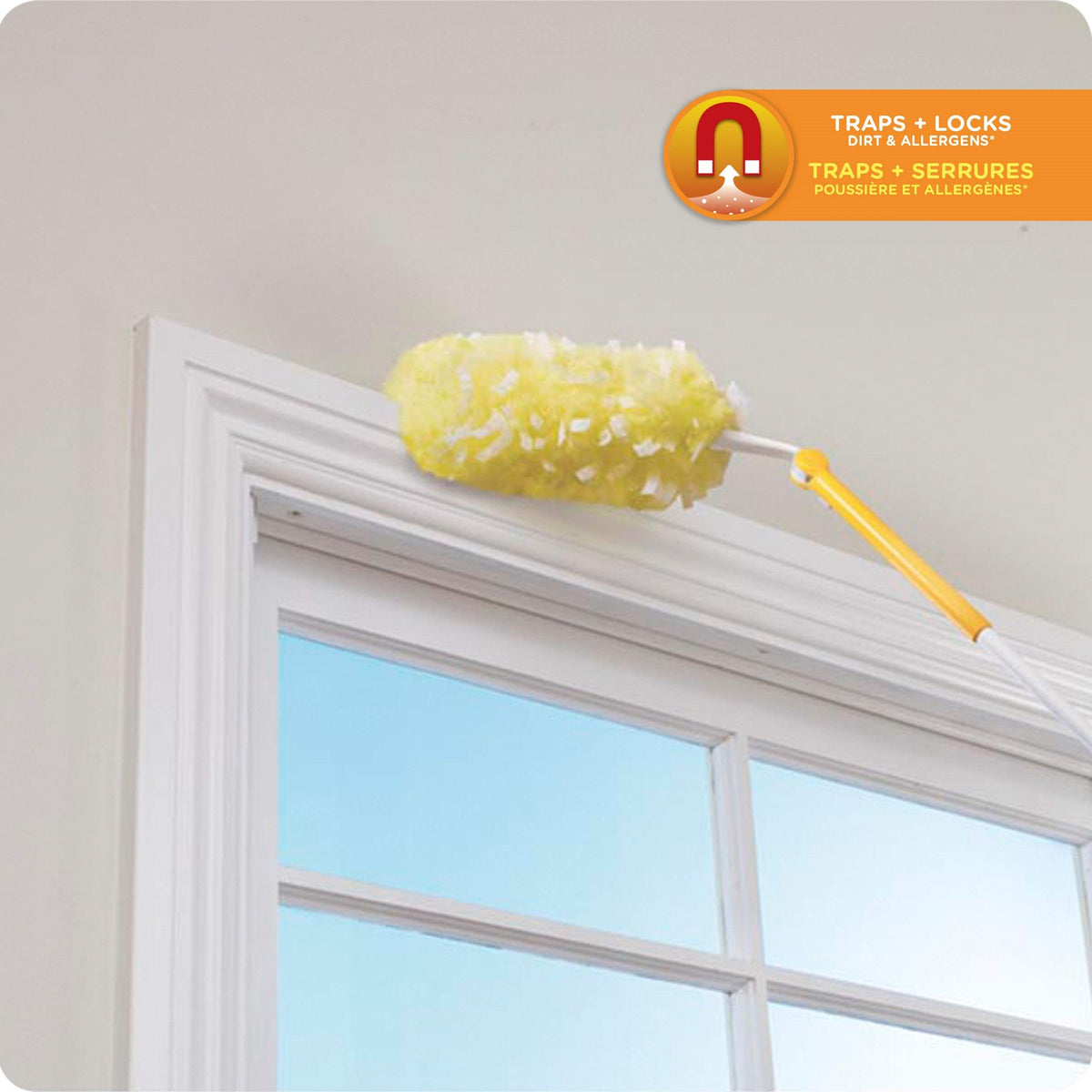 Swiffer Dusters Heavy Duty Extender Handle Starter Kit (1 Handle, 12 Dusters)