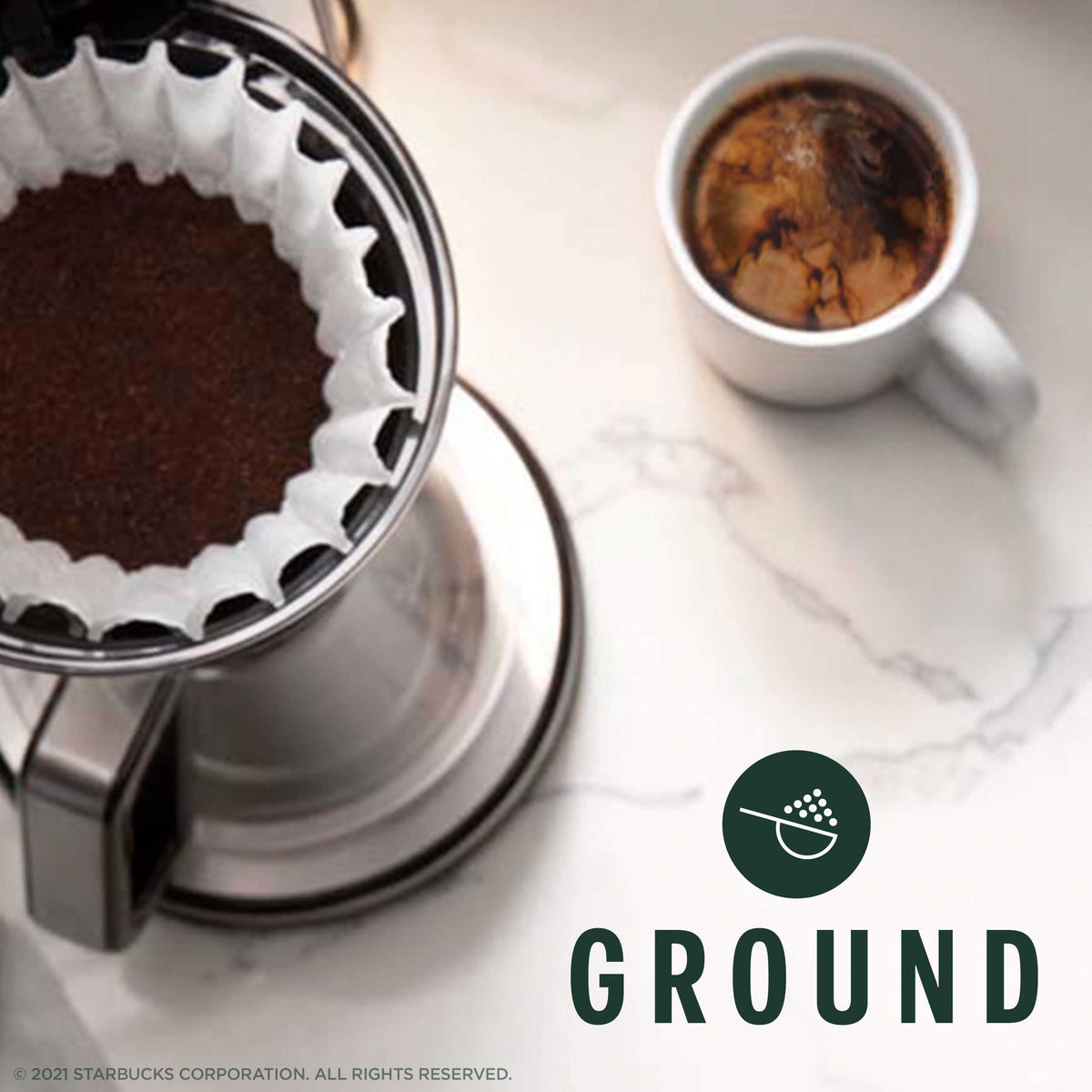 Starbucks Ground Coffee, Hazelnut Flavored Coffee, Naturally Flavored, 100% Arabica, 6 bags (11 oz each)