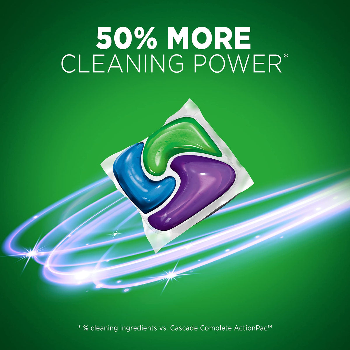 Cascade Platinum ActionPacs + Dishwasher Cleaner, Dishwasher Detergent Pods, Fresh, 48 Count