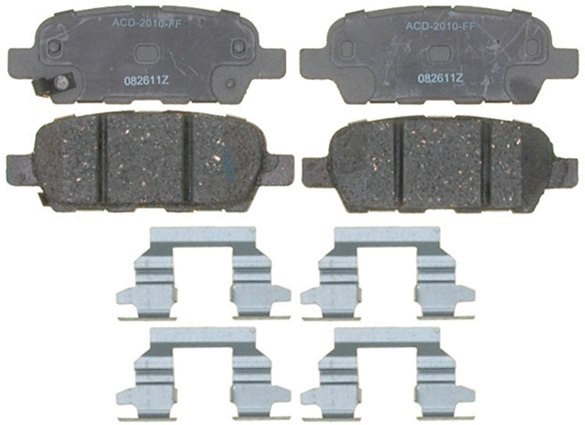 ACDelco Silver 14D1288CH Ceramic Rear Disc Brake Pad Set with Hardware
