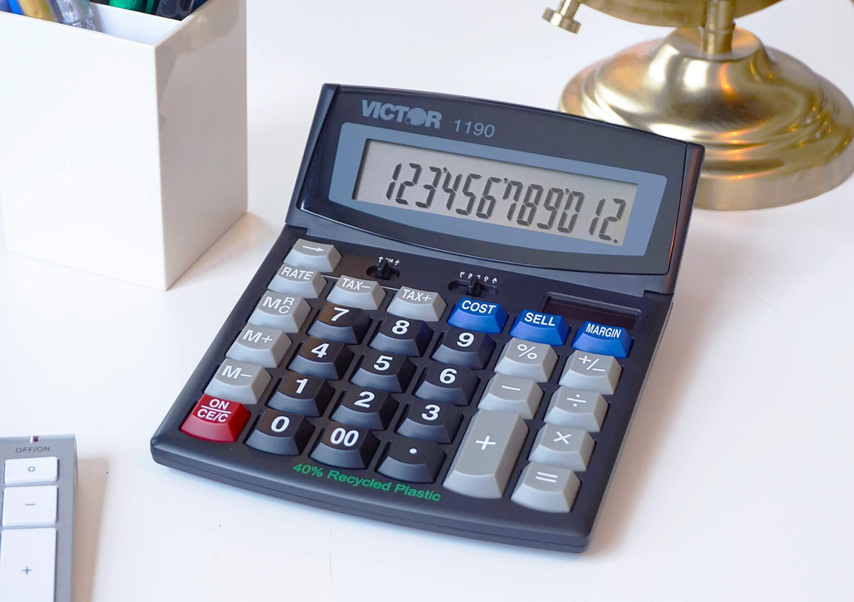 Victor 1190 Executive Desktop Calculator, 12-Digit LCD
