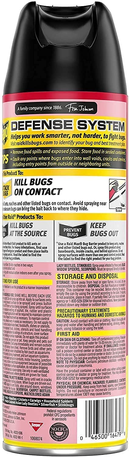 Raid Ant & Roach Killer Lemon Scent 1.09 Pound (Pack of 5)