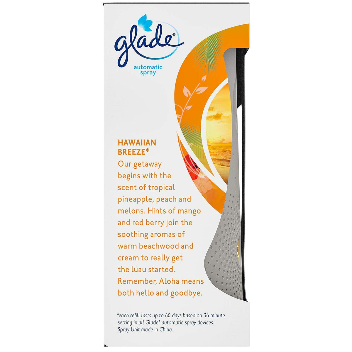 Glade Automatic Spray Air Freshener 1 Holder + 3 Refills - Hawaiian Breeze