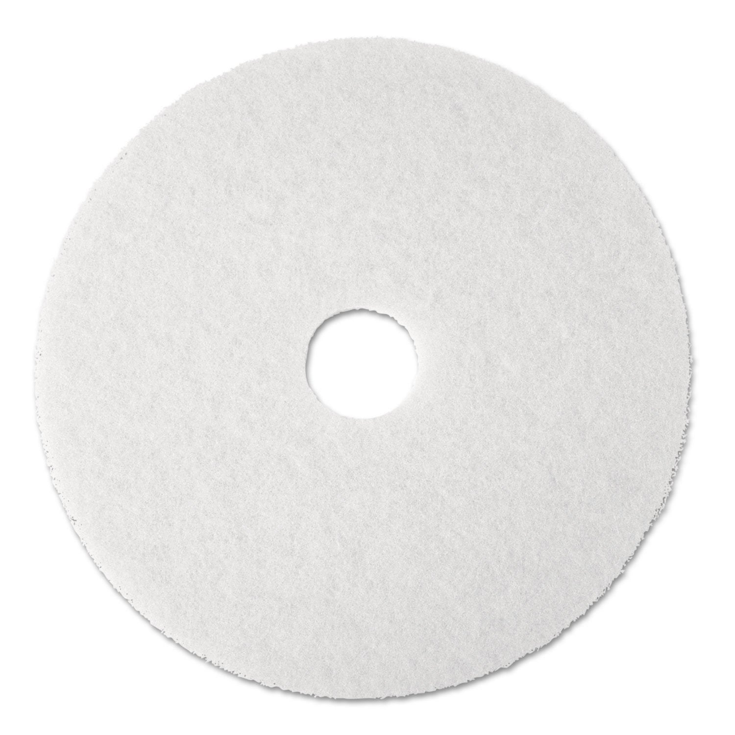 3M 08477 Super Polish Floor Pad 4100, 13" Diameter, White, 5/Carton