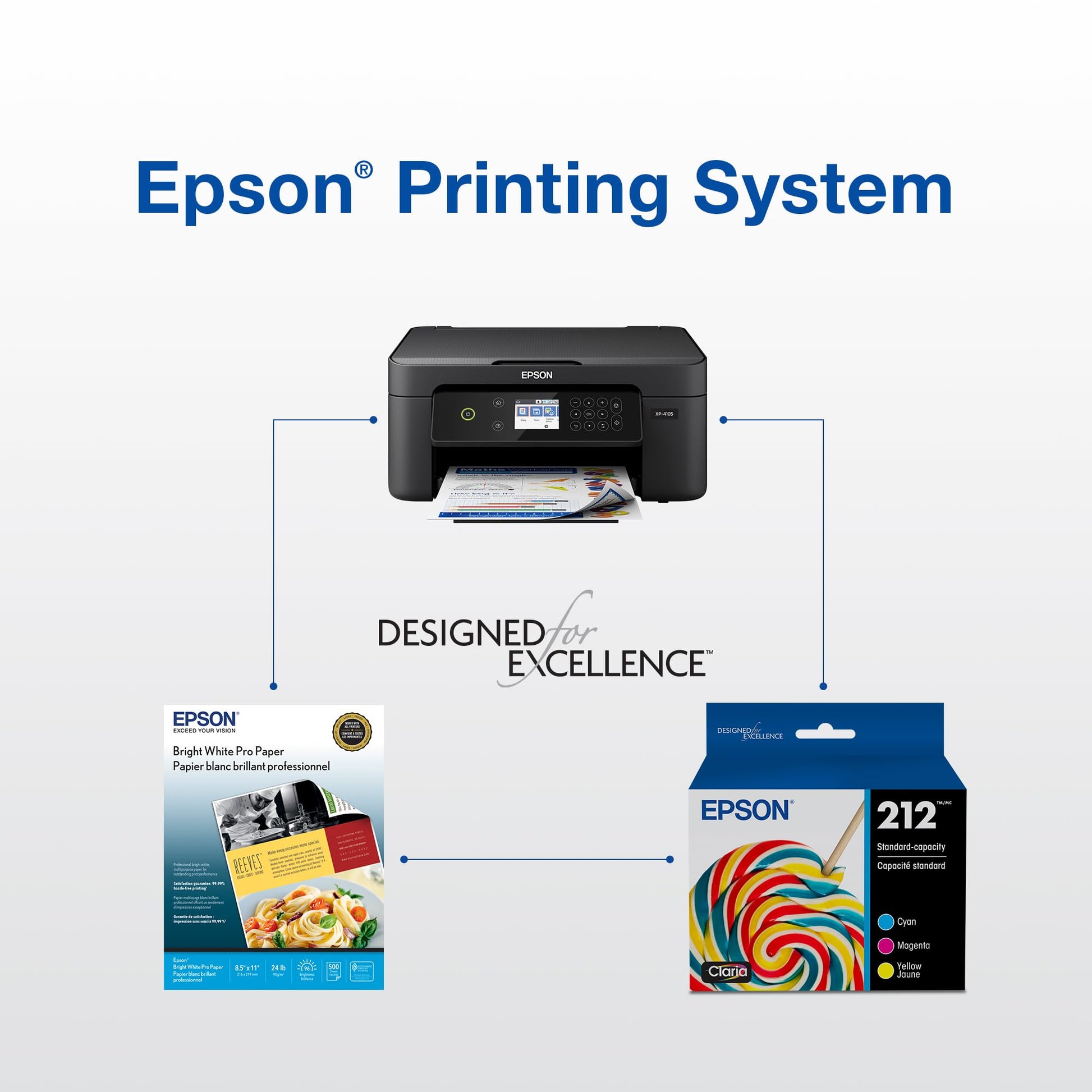EPSON 212 Claria Ink Standard Capacity Black Cartridge (T212120-S) Works with WorkForce WF-2830, WF-2850, Expression XP-4100, XP-4105
