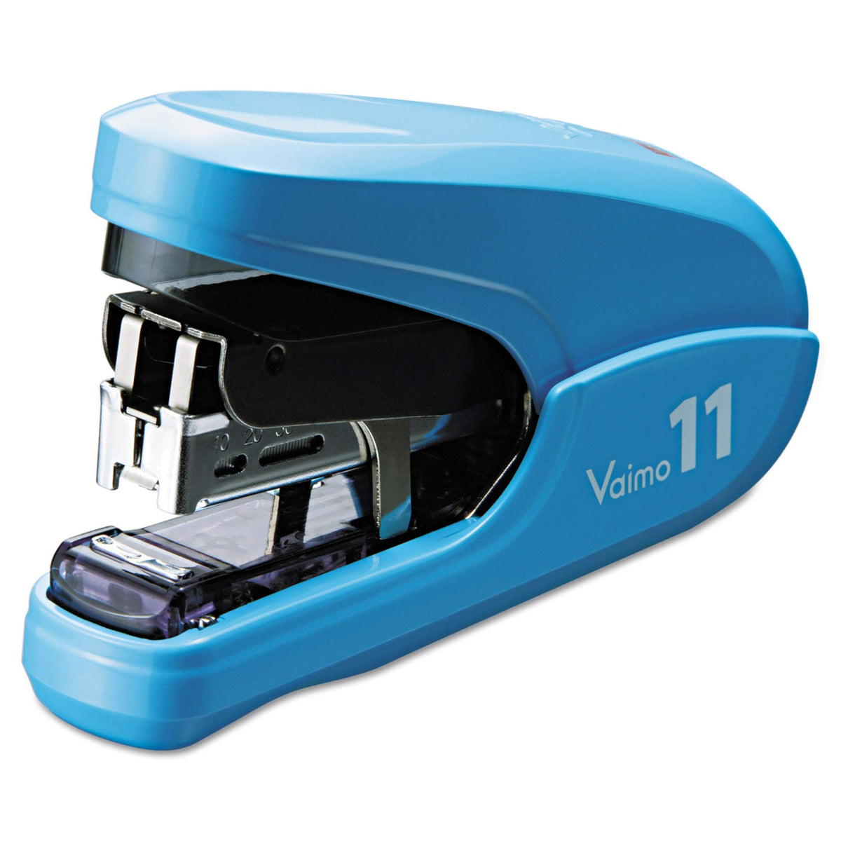 Max Flat Clinch Light Effort Stapler, 35-Sheet Capacity, Blue (HD11FLKBE)