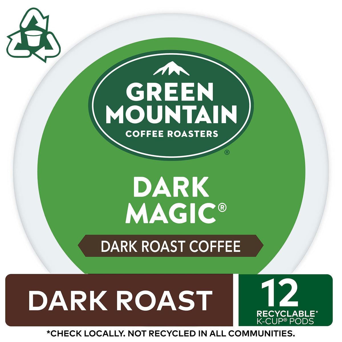 Green Mountain K-Cups Dark Roast, 0.4 ounce, 12 count (4.8oz net)