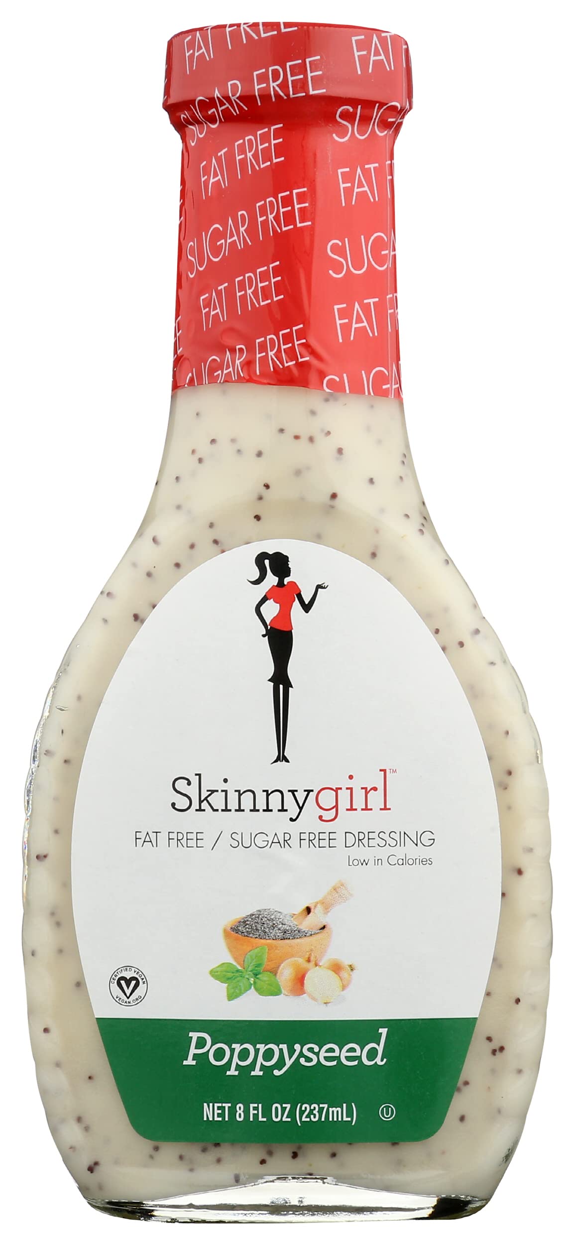 Skinny Girl Poppyseed Fat Free Dressing, Vegan Friendly, Kosher, Gluten Free, 8 Fluid Ounce (Pack of 6)