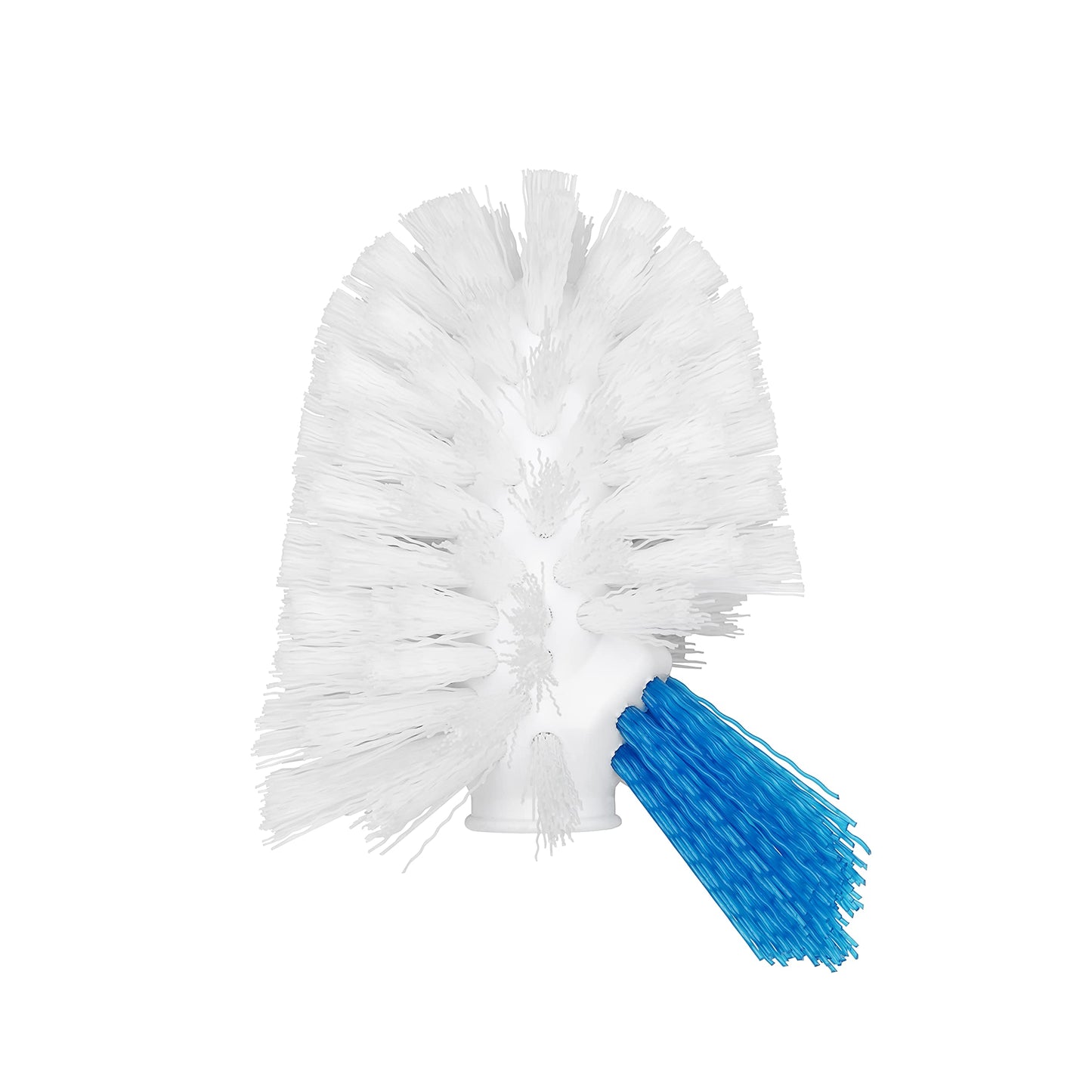 OXO Good Grips Toilet Brush with Rim-Cleaner Replacement Head, White, Plastic Handle, 10-Inch
