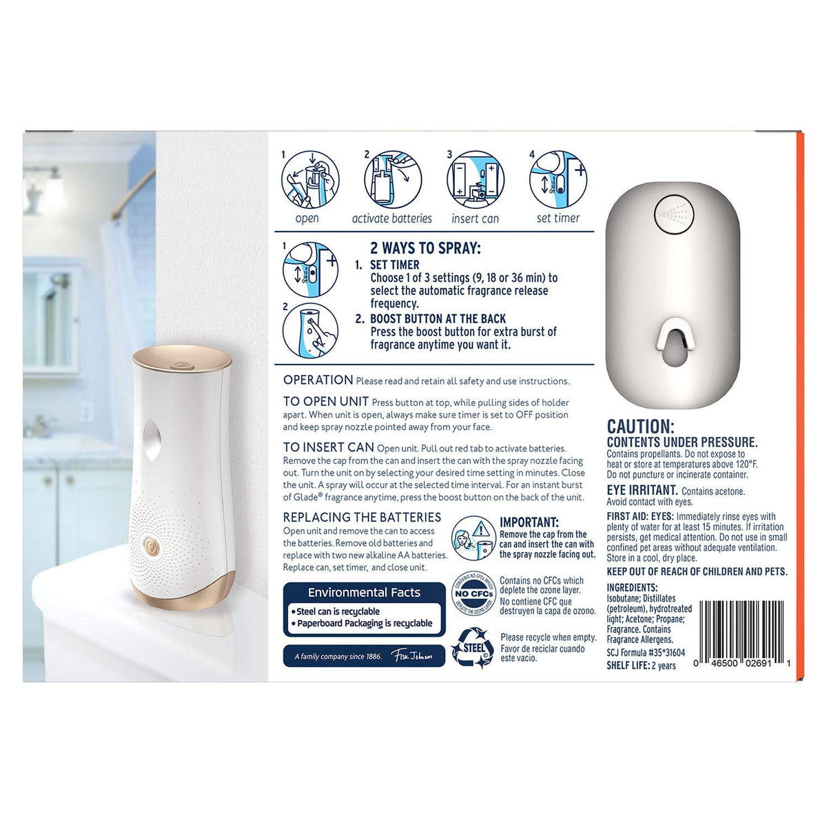 Glade Automatic Spray Diffuser Kit Pluse 3 Refills Limited Edition PUMPKIN SPICE THINGS UP
