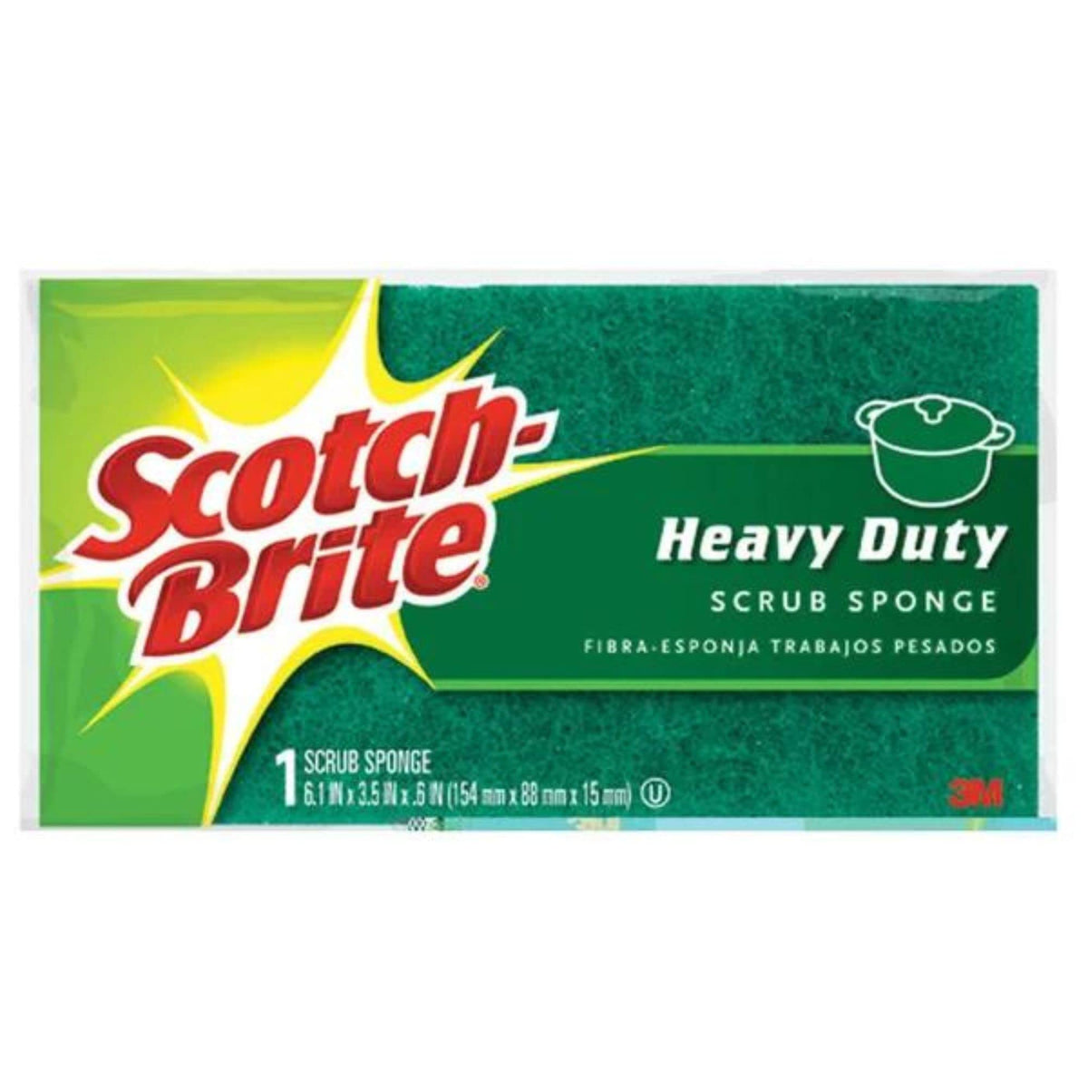 3M Scotch-Brite Heavy-Duty Scrub Sponge 6 ea