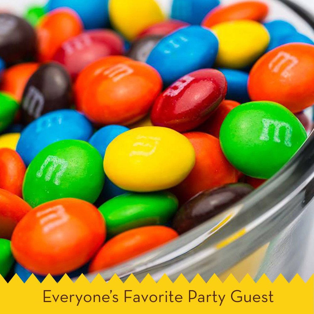 M&M'S Dark Chocolate Candy, Family Size Bulk Candy Chocolate, 18 oz Resealable Bulk Dark Bag