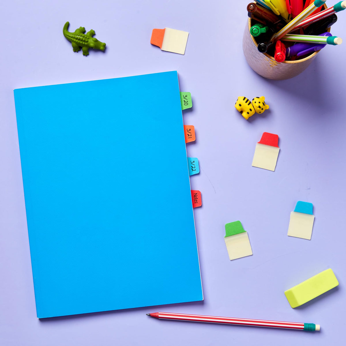 Avery Mini Ultra Tabs, 1" x 1.5", 2-Side Writable, Assorted Primary Colors, 80 Repositionable Tabs (74763)
