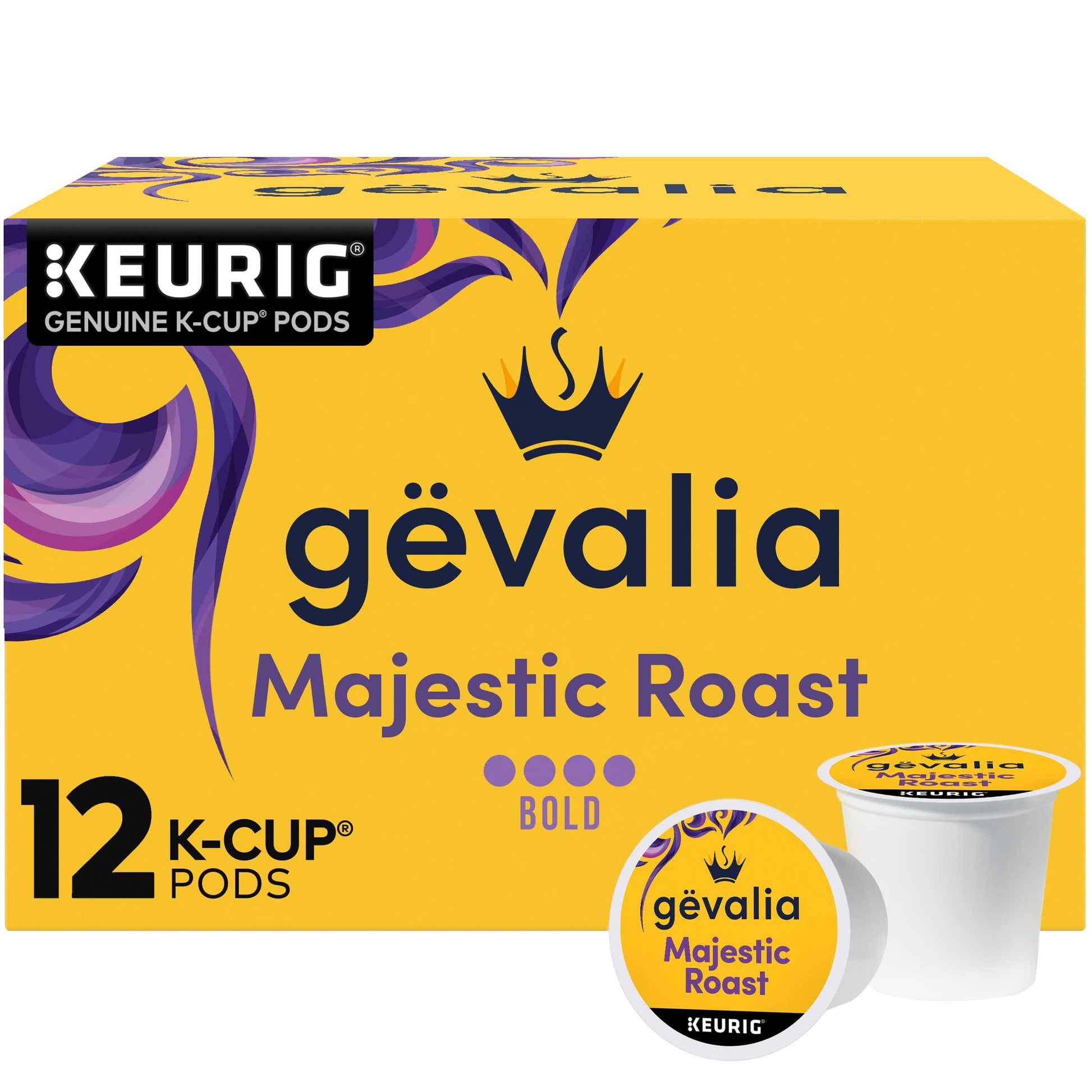 Gevalia Majestic Roast Bold Dark Roast Kâ€Cup Coffee Pods, 12 ct. Box