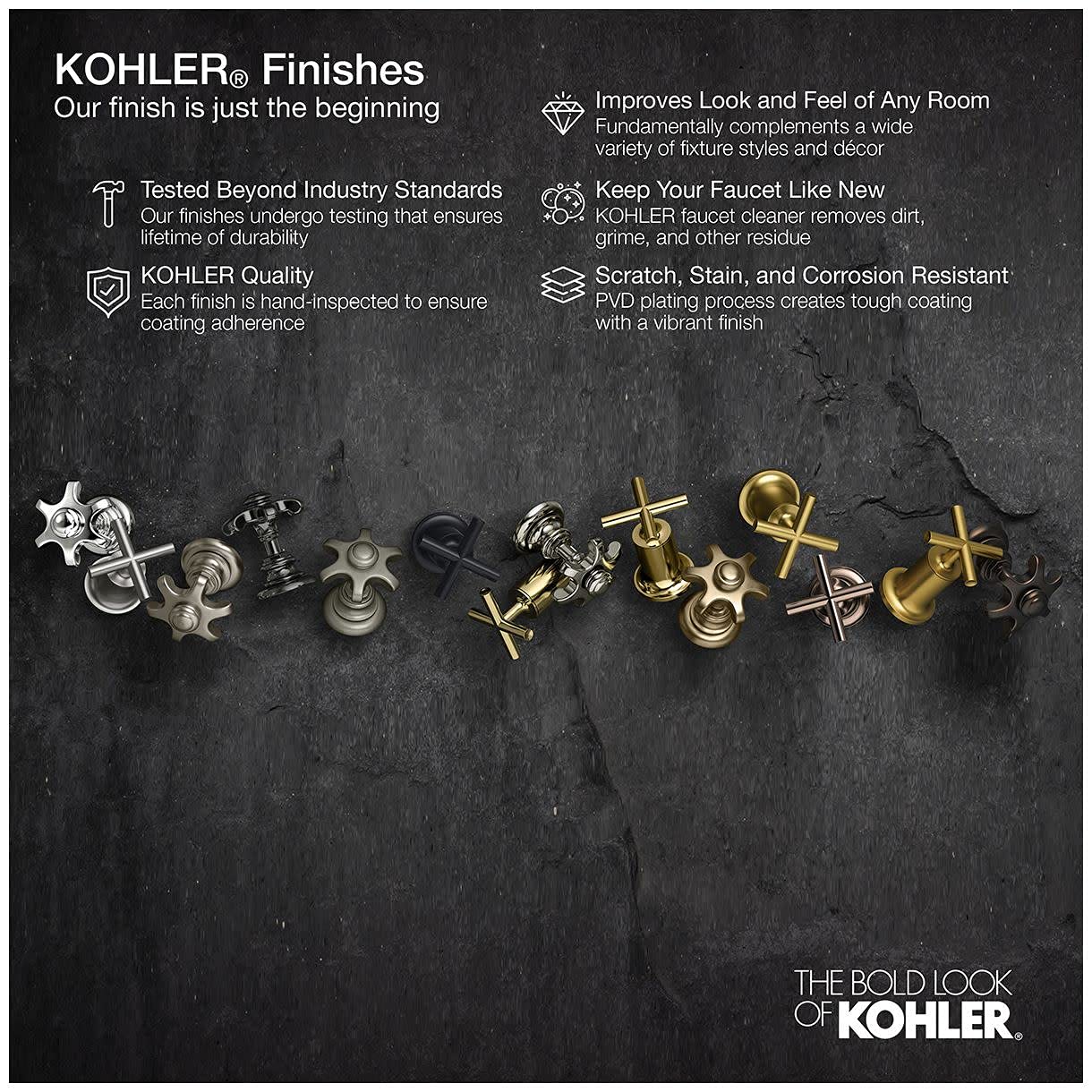 KOHLER 76464-G-BN Awaken 8 Inch Single-Function Rain SHOWERHEAD, 8" Fixed Round Rainfall SHOWERHEAD, 1.75 GPM, Vibrant Brushed Nickel