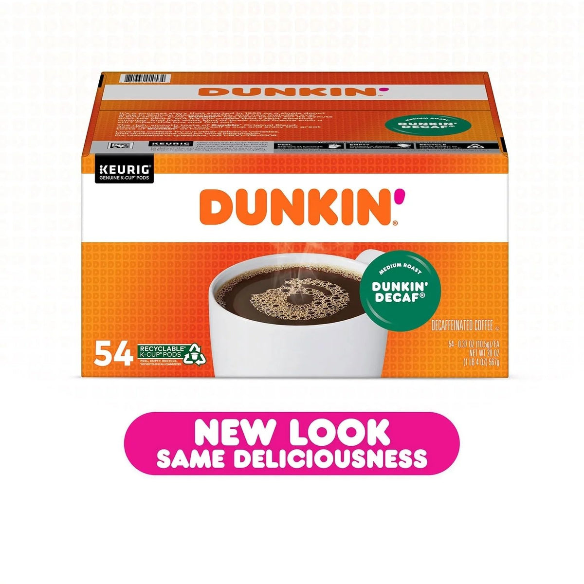 Dunkin' Donuts Original Blend Decaf K Cup Pods, 54 ct.,, 20 Oz ()