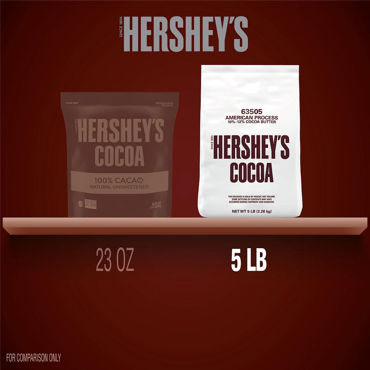 HERSHEY'S Cocoa Powder Bulk Bag, 5 lb