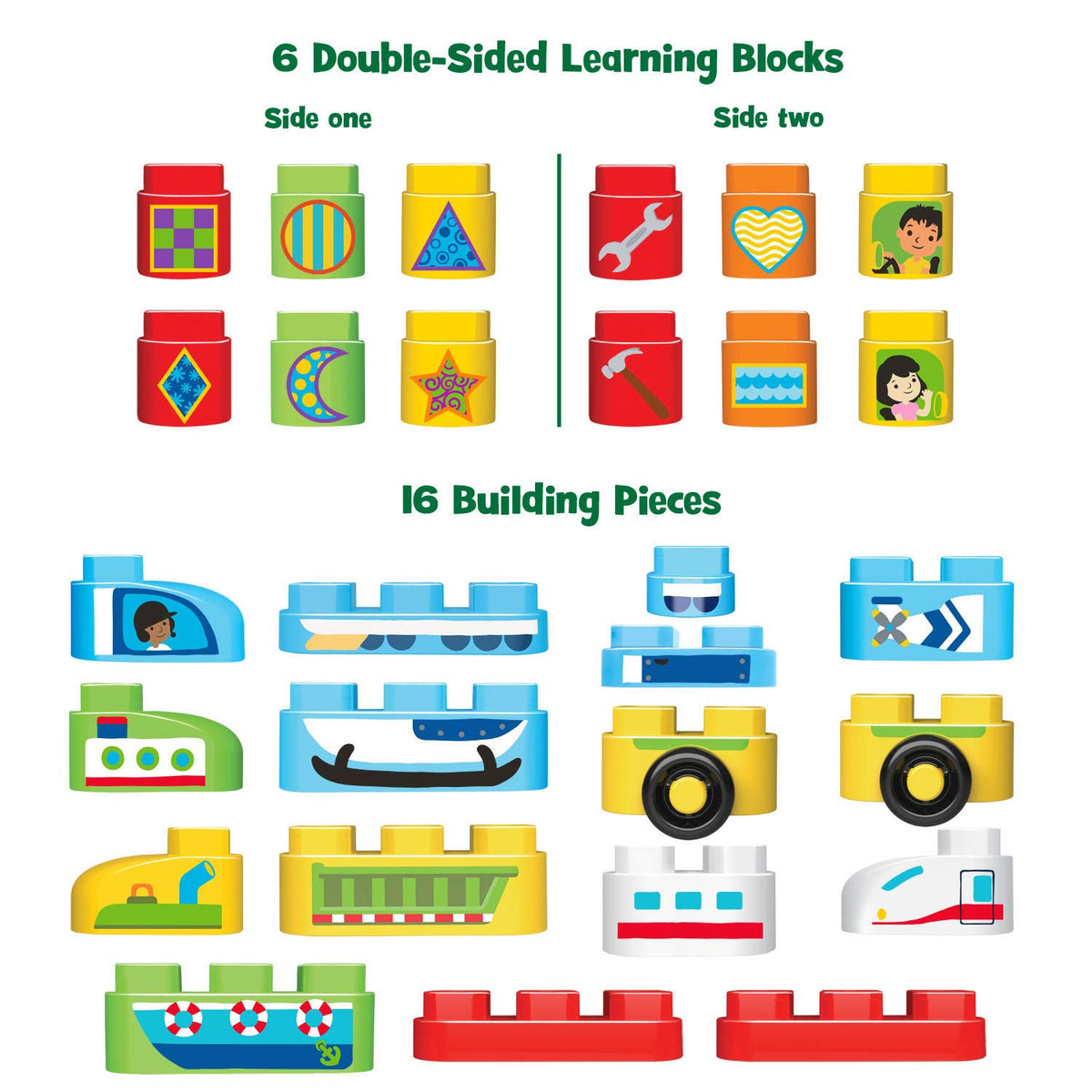 LeapFrog LeapBuilders Soar and Zoom Vehicles, Multicolor
