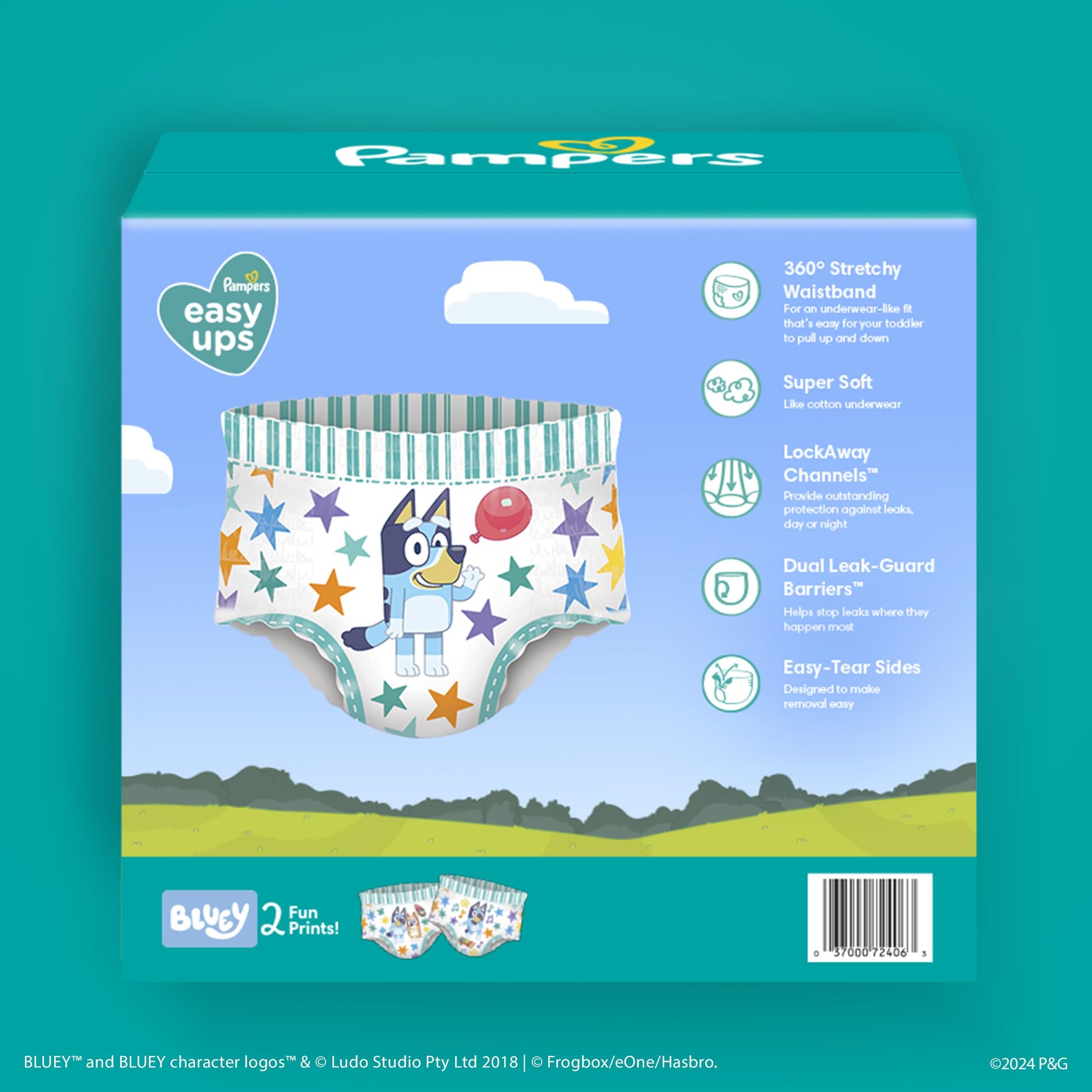 Pampers Training Pants - Easy Ups Boys & Girls Bluey - Size 4T-5T, 100 Count, Children's Potty Underwear (Packaging May Vary)