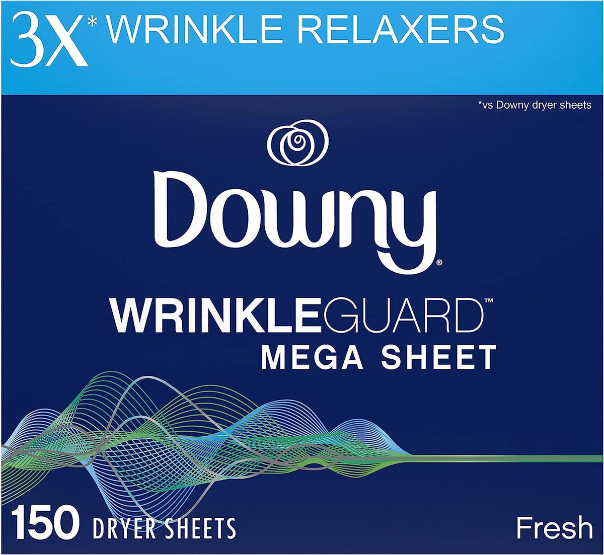 Downy WrinkleGuard Dryer Sheets, Fresh, 150 count