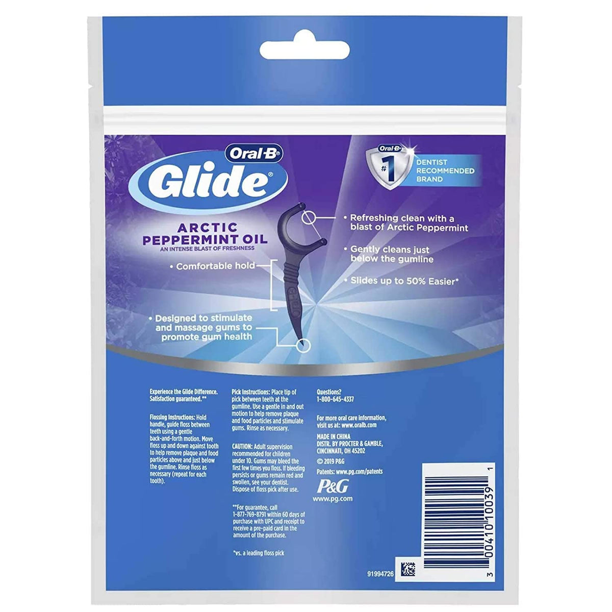 Oral-B Glide 3D White Floss Picks Radiant Mint