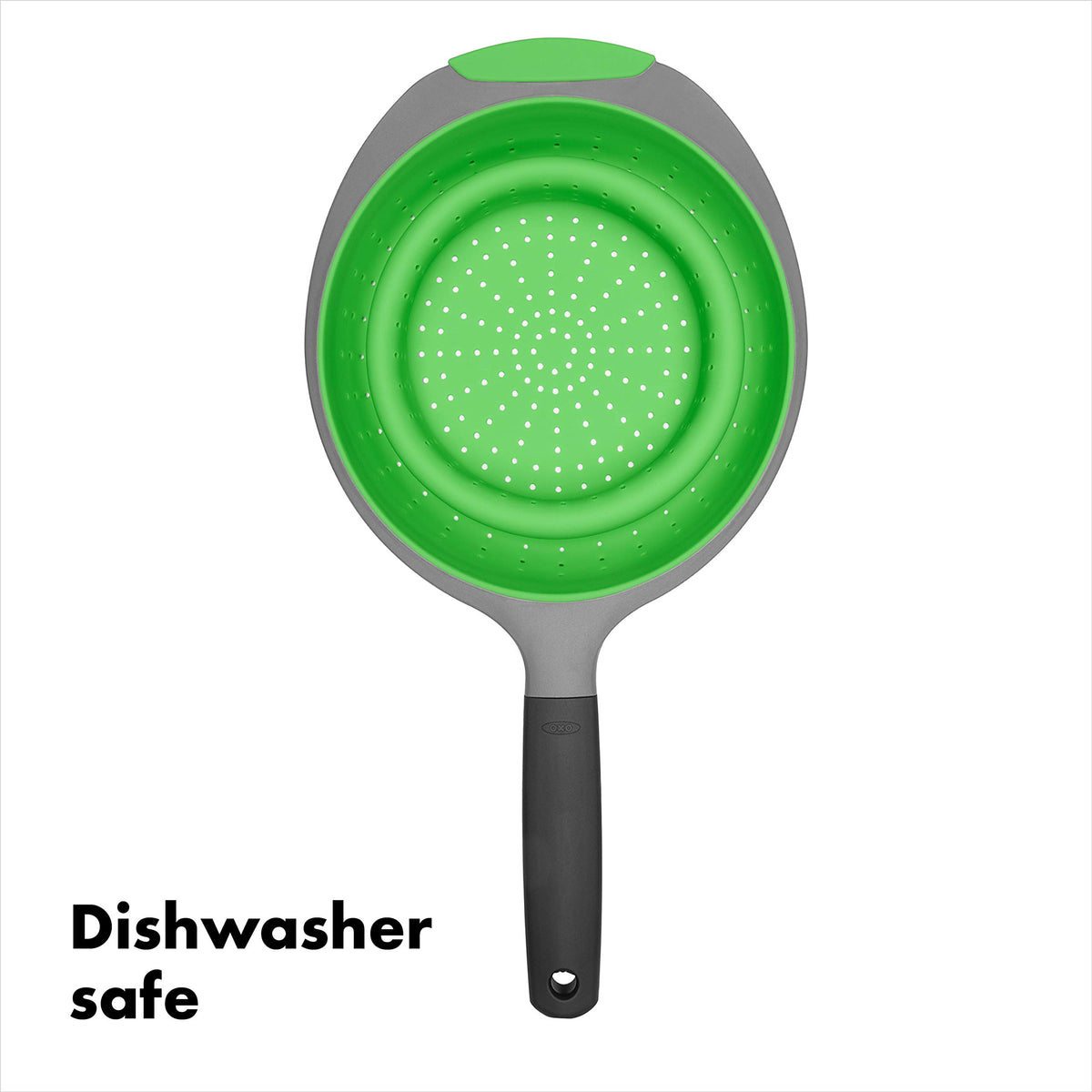 OXO Good Grips Silicone Collapsible Strainer, 2 Quart,Green