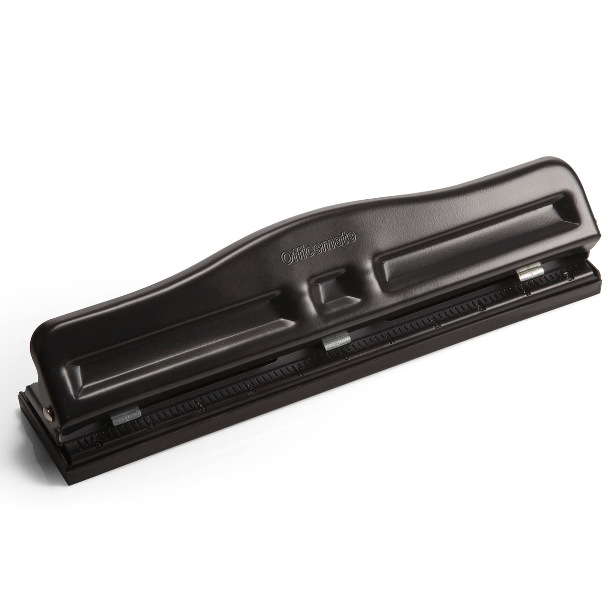 Officemate Adjustable Three Hole Punch, 11 Sheet Capacity, Black (90095)