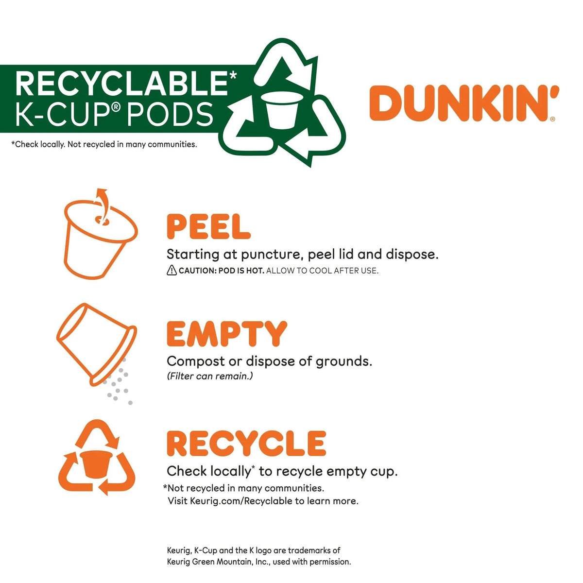 Dunkin' Donuts Original Blend Decaf K Cup Pods, 54 ct.,, 20 Oz ()