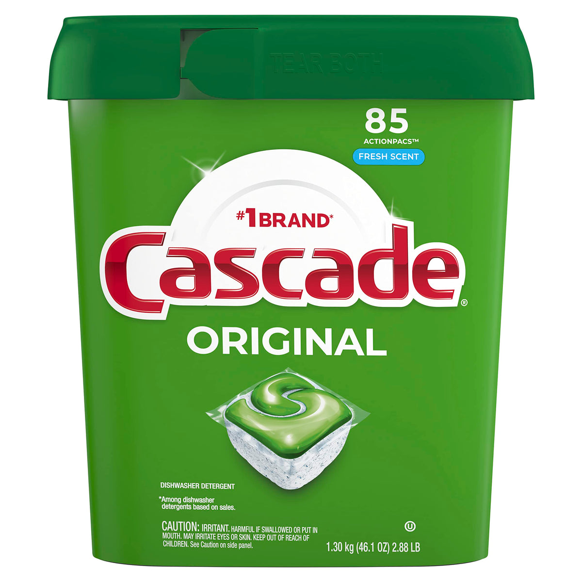 Cascade ActionPacs Dishwasher Detergent, Fresh Scent, 85-Count