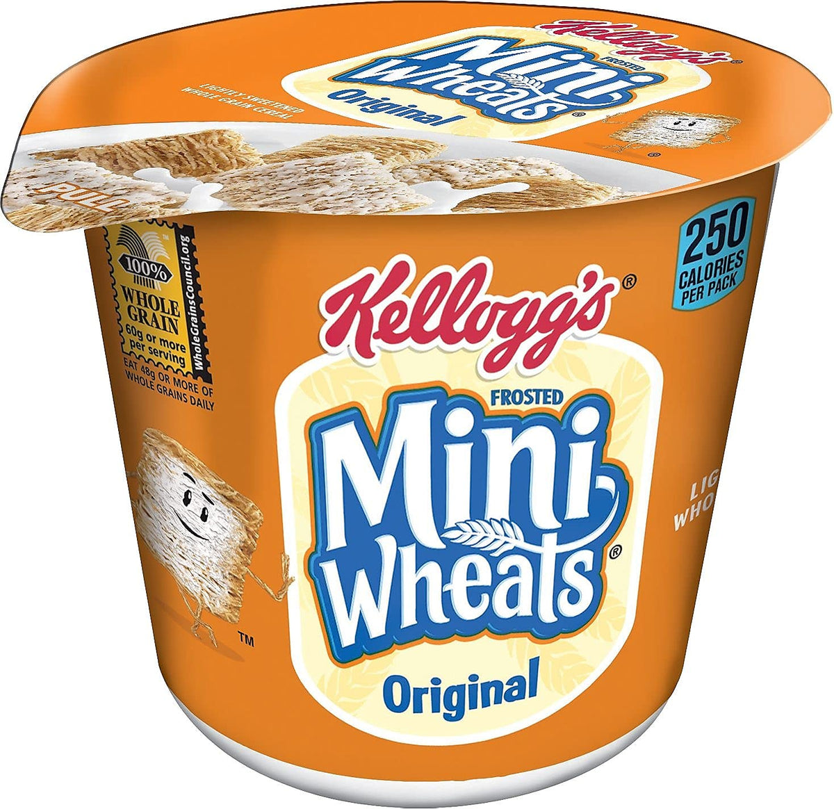 Kellogg's Breakfast Cereal, Frosted Mini Wheats, Single-Serve, 6 Cups/Box