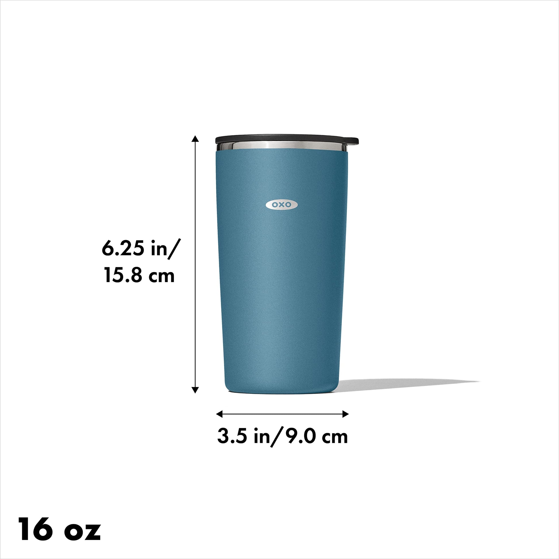 OXO Strive 16oz Insulated Tumbler with Sliding Lid - Aquamarine