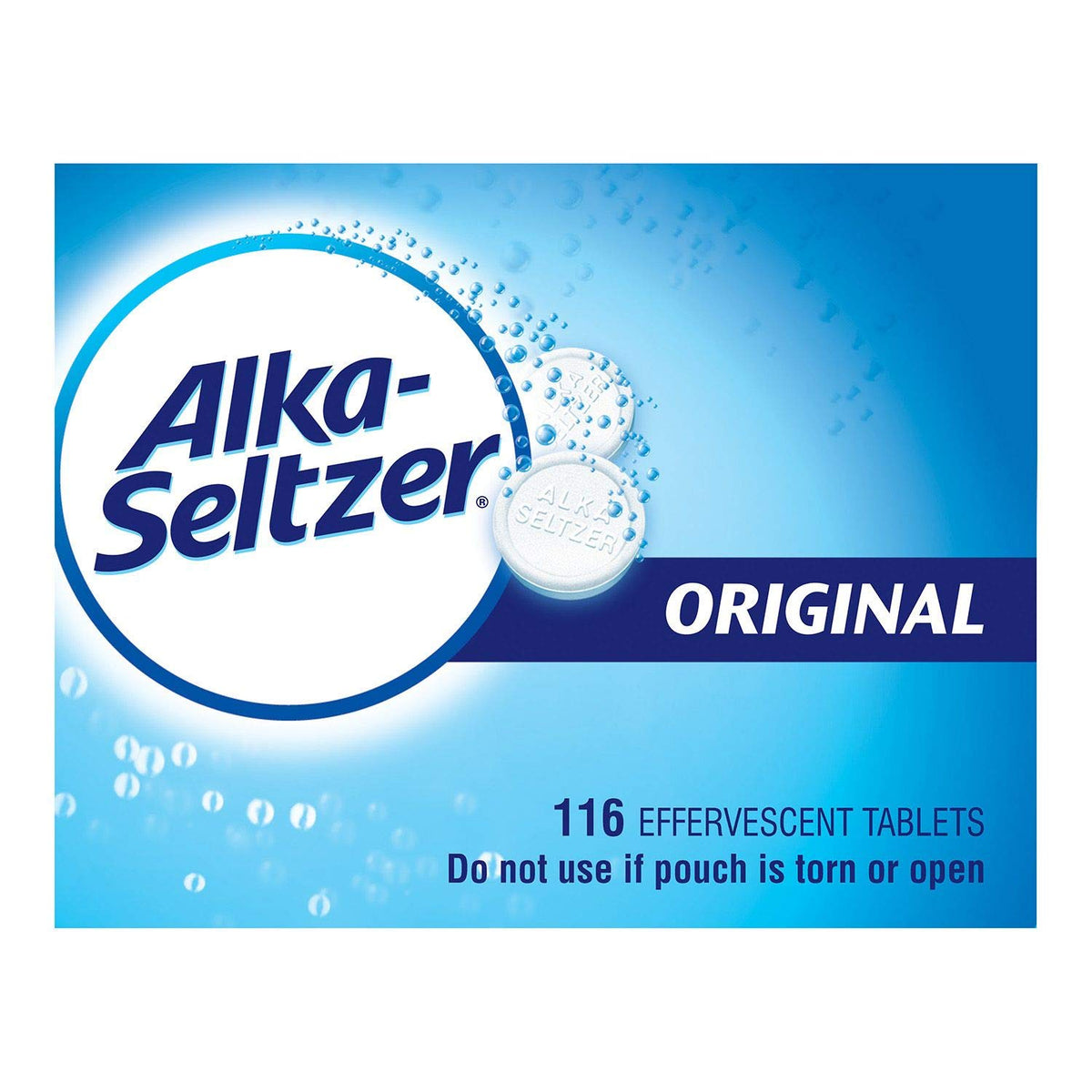 AlkaSeltzer Original Effervescent Antacid Tablets 116ct (2 Pack)