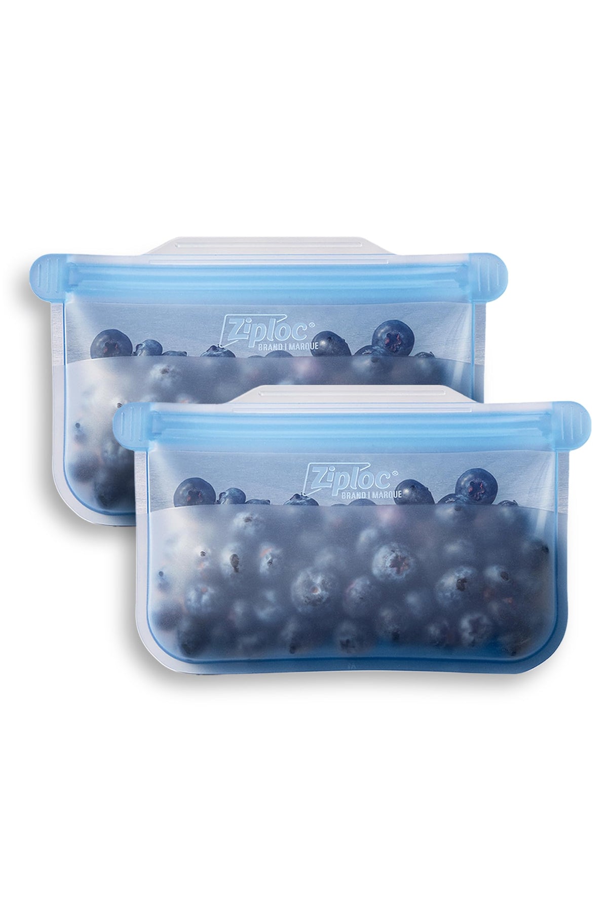 Ziploc Endurables Small Pouch, 1 Cup, Reusable Silicone Bags and Food Storage Meal Prep Containers for Freezer, Oven, and Microwave, Dishwasher Safe, 2 Pack