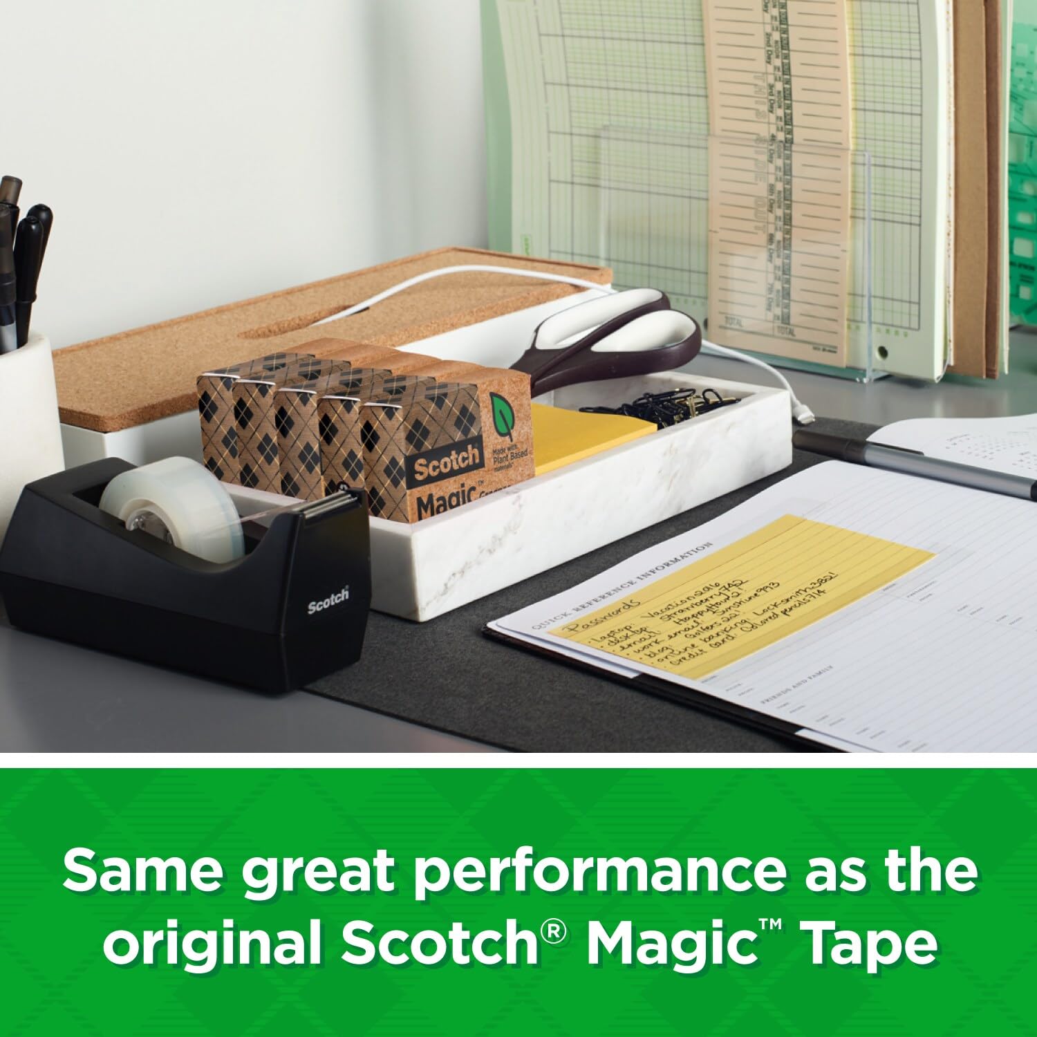 Scotch Magic Greener Tape, 24 Rolls, Numerous Applications, Invisible, Engineered for Repairing, 3/4 x 900 Inches, Boxed