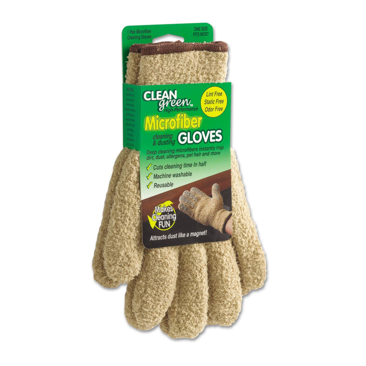 MAS18040 - CleanGreen Microfiber Cleaning and Dusting Gloves