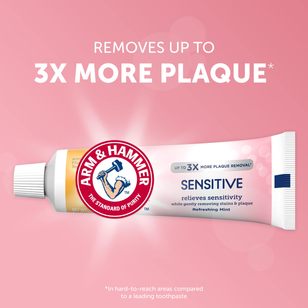 Arm & Hammer Sensitive Toothpaste, Refreshing Mint, Relieves Sensitivity, 4.5 Ounce (Pack of 12)