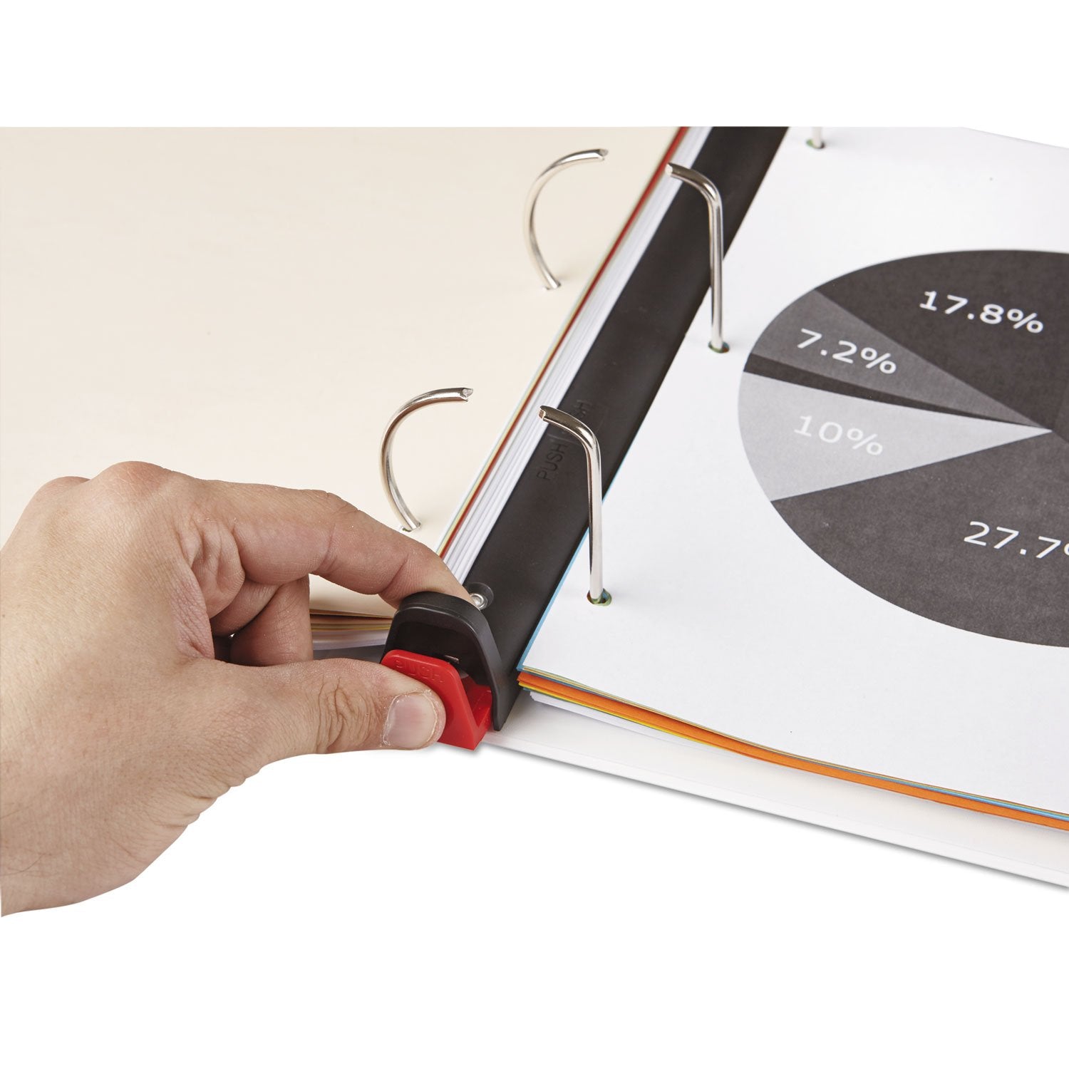 Universal UNV30752 3 in. Capacity 11 in. x 8.5 in. 3 Rings Deluxe Easy-to-Open D-Ring View Binder - White