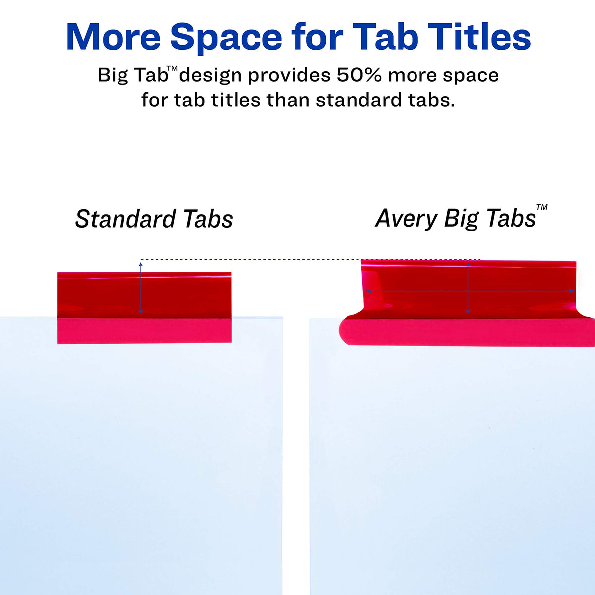 Avery Big Tab Insertable Extra Wide Dividers, 8 Multicolor Tabs, 1 Set (11222)