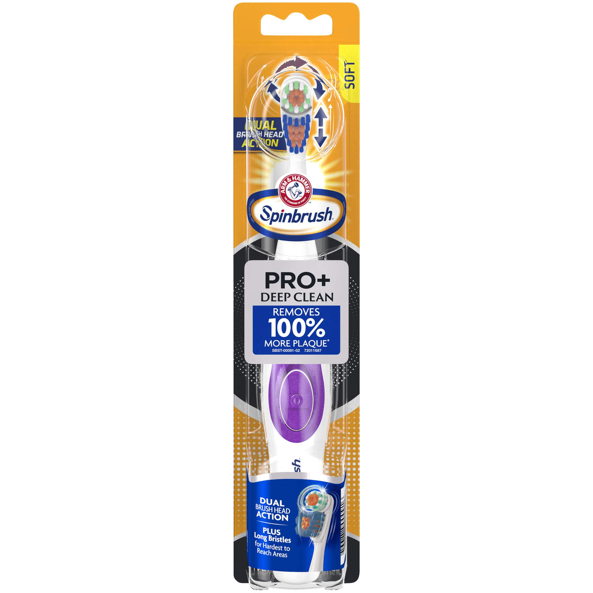 Spinbrush Truly Radiant Toothbrush, Deep Clean, Colors May Vary