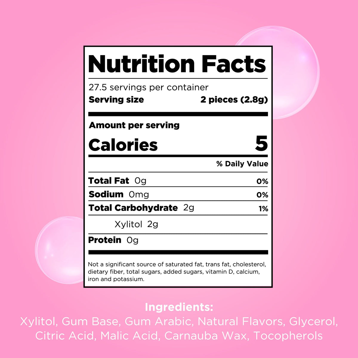 PUR Gum | Aspartame Free Chewing Gum | 100% Xylitol | Natural Bubblegum Flavored Gum, 55 Pieces (Pack of 1)