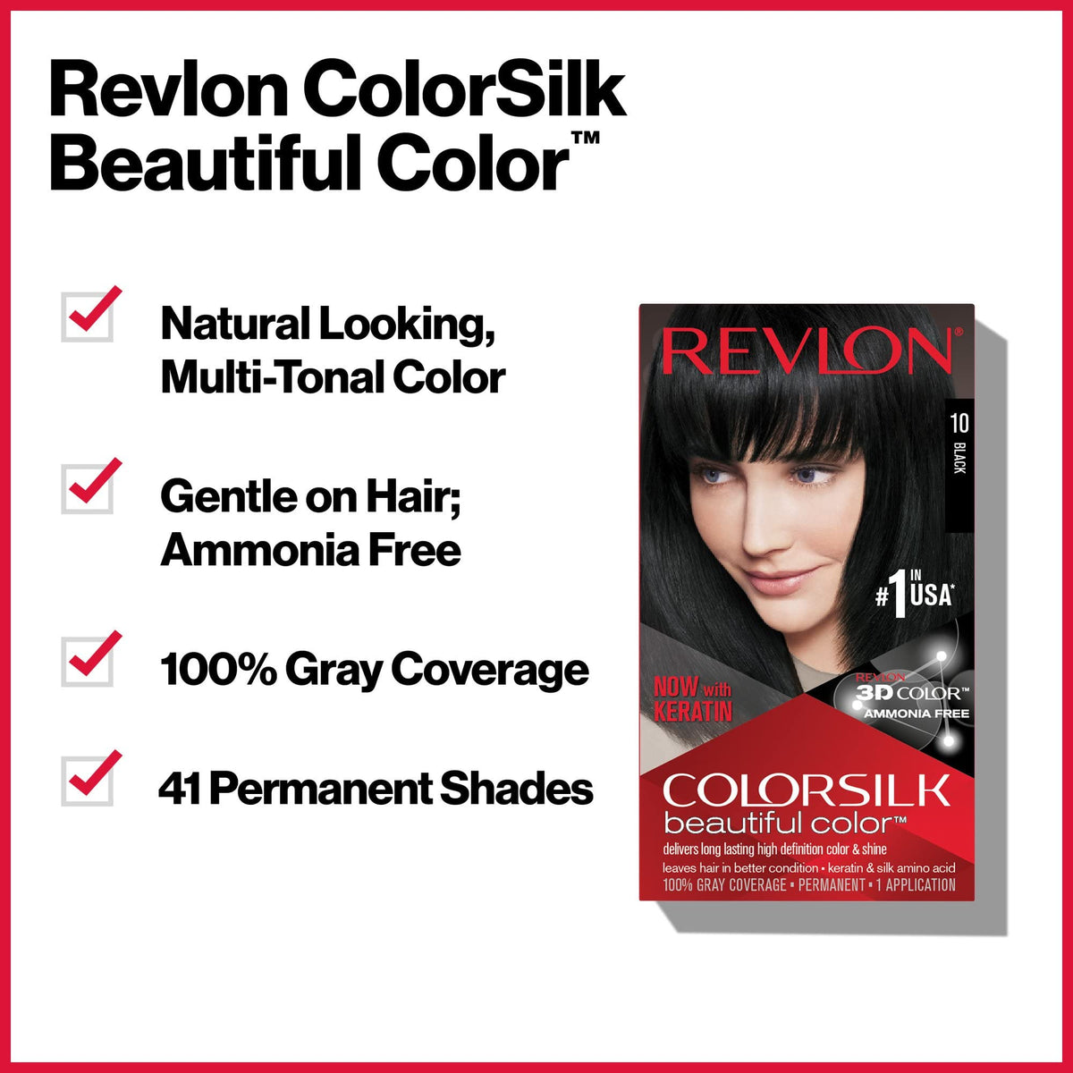 Revlon ColorSilk Hair Color, 20 Brown Black 1 ea