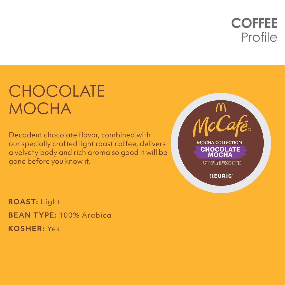 McCafé Mocha Collection Chocolate Mocha Light Roast K-Cup Coffee Pods (24 Pods)