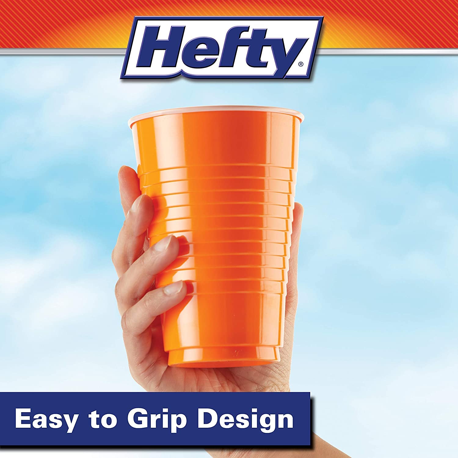 Hefty Party Cup Variety Pack, Disposable Plastic Party Cups, Easy Grip & Durable, Assorted Color Cup Variety Pack, 16-Ounce Cups, 100 CT Per Pack (Pack of 2)