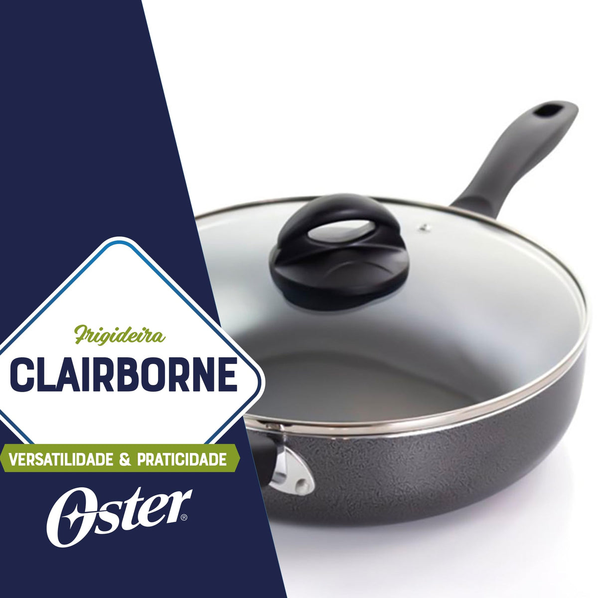 Oster Clairborne Saute Pan, 10.25-Inch, Black