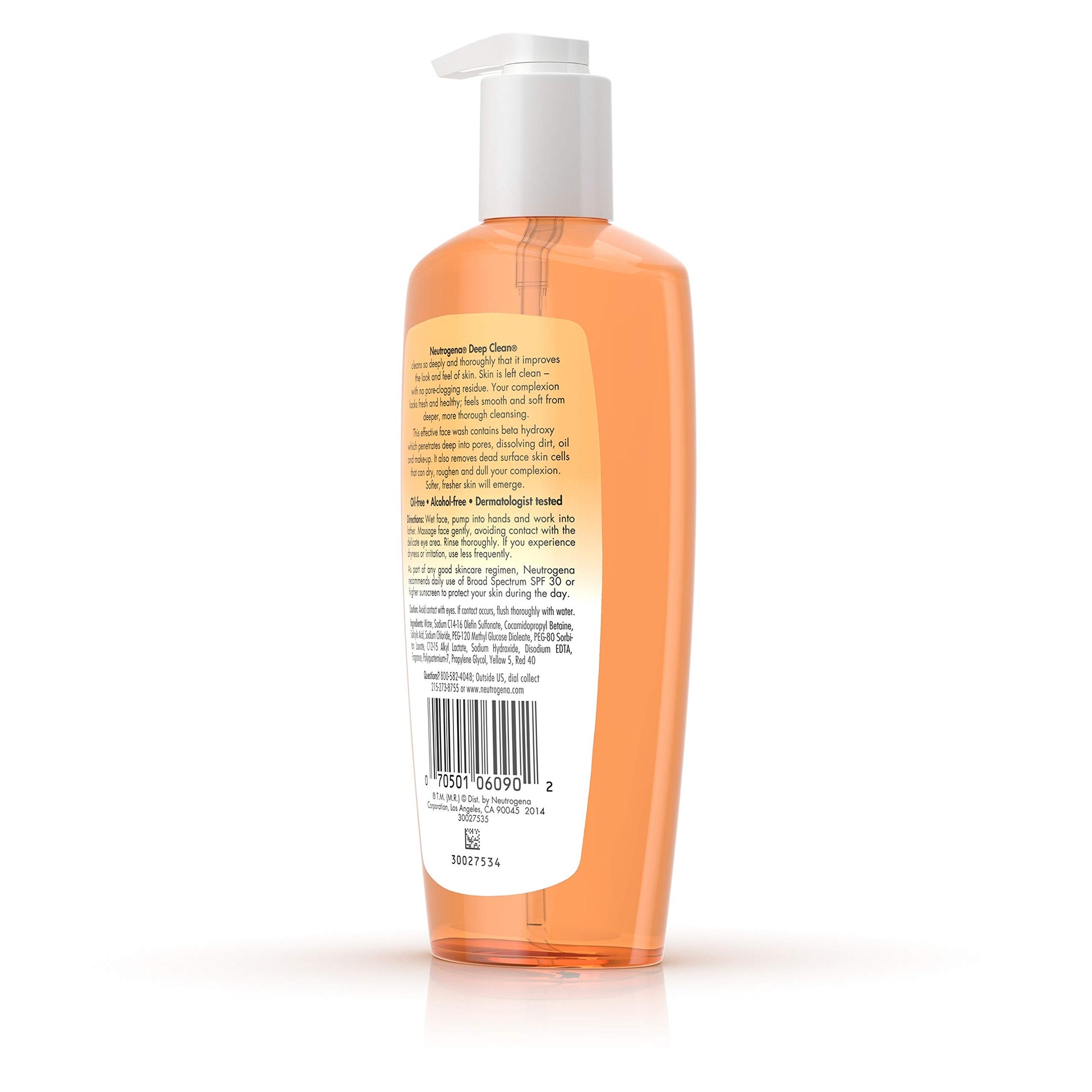 Neutrogena Deep Clean Facial Cleanser, Normal to Oily Skin, 6.7 Ounce